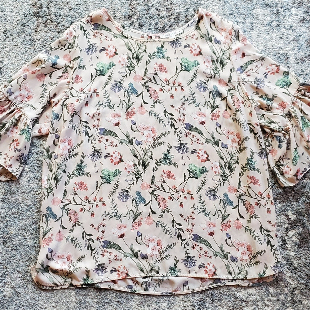 Pink Floral Blouse